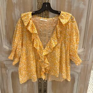 Doen Henri floral top worn twice size large - excellent condition!